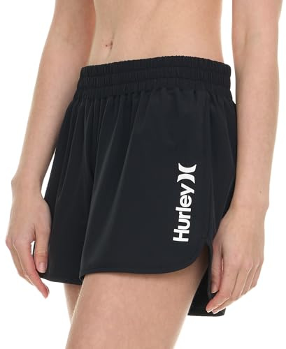 Hurley 5 Swim Board Shorts for Women, Swim Shorts Women, Swimming Bottoms with Pockets Black