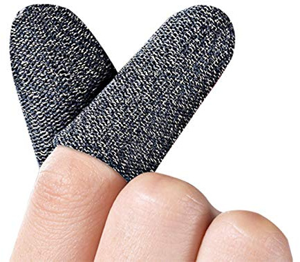 Mobilspel fingerärmar – fingerhandskar för spel | gamiing tumfingerärmar | andningsbar pekskärm fingerärm | spelkontroll anti-svett handskar gamerr tumskydd fingertopp för Ga