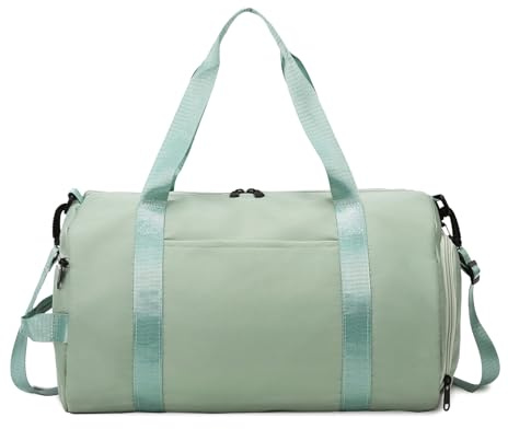 X SIM FITNESSX Sporttasche mit Schuhfach Damen/Herren Trainingstasche Sportbeutel Schwimmtasche Reisetasche für Sport Gym & Fitness Weekender Reisen (lichte Grün)