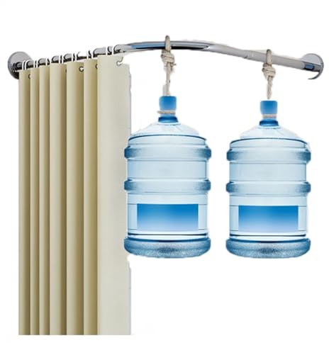 Serenitison Asta per Tendas Doccia L Forma,Bastone Doccia Angolare,Reggitenda Doccia,Regolabile Bastone Tendas Doccia Angolare in Acciaio Inox,per Vasca da Bagno Bagno,Spogliatoio,Armadio,Angoli
