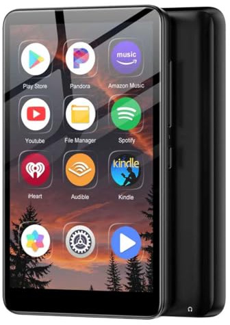 Lettore MP3 con Bluetooth e WiFi, Lettore MP3 160GB Spotify, Lettore MP4 con schermo touch 4,02 pollici 1080P Android 13, Lettore musicale portatile, Audible, Amazon Music, Player Store
