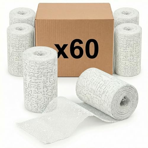 KMINA Venda de Escayola para Manualidades 10 cm x 2,7 m (60 uds)