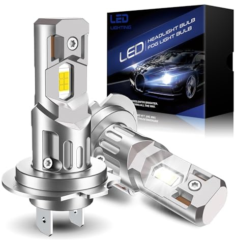 OVVOFPP Lampadina H7 LED 30000 LM 220 W 6000 K luce bianca, nuova generazione 2025, replicazione, 1:1 fari alogeni, raffreddamento a doppio foro, plug and play, adattabile a auto e motociclette, 2