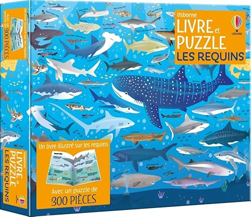 Les Requins - Coffrets Livre et Puzzle - Dès 7 Ans