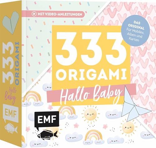 333 Origami - Hallo Baby - Niedliche Papiere zum Basteln von Mobiles, Alben, Karten: Das Original: Mit Anleitungen, Videos und 333 Papieren: Hochwertiges Origami-Papier mit 40 verschiedenen Mustern