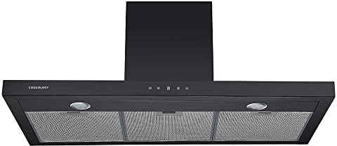 Cookology LINT901BK A++ Energy Saving Black Linear Cooker Hood, Touch Control 90cm Extractor Fan