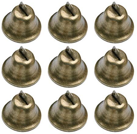 SUPVOX Mini Glocke Deko Rassel Glocke Mini Jingle Bells DIY Handgemachte Accessoires 38mm 20 Stück (Bronze)
