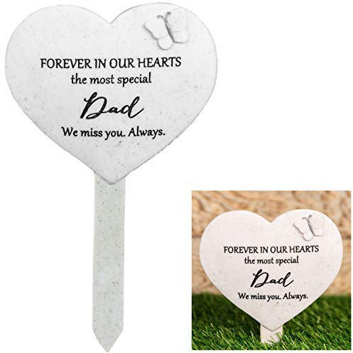 Widdop & Co Thoughts Of You - Estaca para tumba con texto en inglés Heart