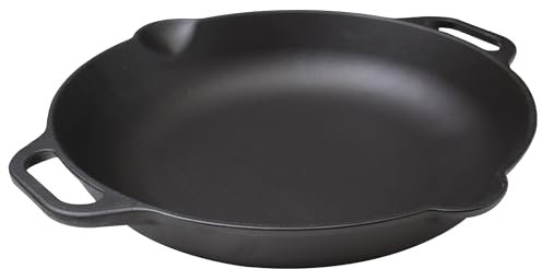 Victoria Padella per Paella in Ghisa Smaltata Induzione da 33cm, Adatta per, Fuoco, Barbecue, Forno, Vetroceramica e Gas, Cast Iron Skillet Senza Sostanze Tossiche, Senza PTFE e PFOA
