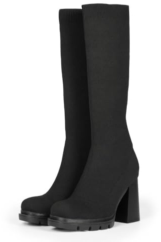 Botas Altas Tipo CALCETÍN TACÓN Y Suela Track Laurens