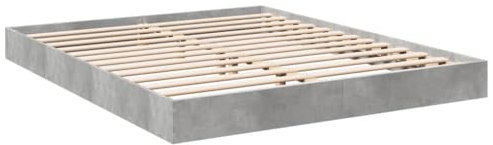 vidaXL Bettgestell Betongrau 160x200 cm Holzwerkstoff