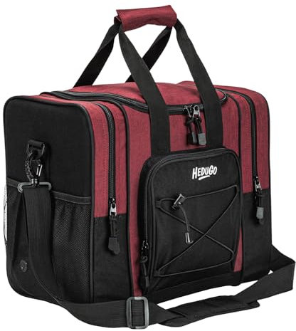 HEDUGO Bowlingballtasche – Einzelball-Tragetasche mit Schaumstoffkissen und gepolstertem Gurt für Damen und Herren – passend für Bowlingschuhe bis Herrengröße 42 und Zubehör