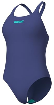 arena Solid Swim Pro Team Maillot de Bain une Pièce pour Femme, Séchage Rapide, Maillot de Bain Sportif en Tissu arena MaxLife Eco avec une Résistance Maximale au Chlore et une Protection UV UPF 50+