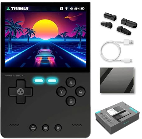 NULA TriMUI Brick Retro - Consolle da gioco palmare, in stile retrò, con emulatore di arcade da 3,2 pollici, LinuxSystem Allwinner A133P Retro Arcade 3000 MAh, senza giochi