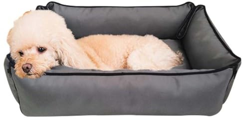 ping bu Letto per cani e gatti, misura media, impermeabile, ortopedico, per cani, gatti, lavabile, antiscivolo, resistente, rettangolare, calmante (grigio, 70 x 50 x 20 cm)