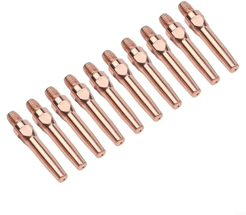 Punta conductora para máquina de soldar, punta de cobre de 45 x 8,8 mm con alimentación de alambre suave, conexión roscada M6 para un rendimiento estable (0,8 mm)