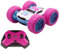 SILVERLIT - Exost Voiture Télécommandée Tout-Terrain 360 Cross Flash Rose - Batterie Rechargeable - Conduite sur 2 Faces à 360° + Phares LED - Dès 5 Ans