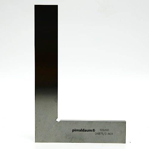 PIMALDAUM® Angle de butée, angle plat de 90°, branche 150 x 100 mm selon DIN 875/0, acier inoxydable, dans un carton