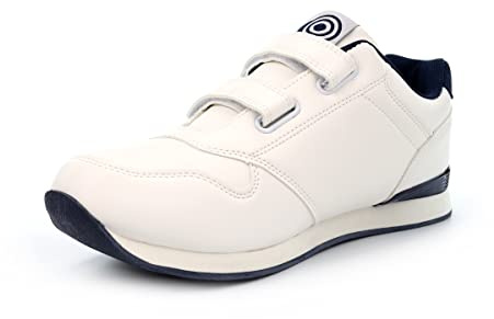 Mens Lawn Bowling Shoes Mens Lawn Bowls Shoes Mens Touch Fastening Bowling Shoes Mens Touch Fasten Bowling Shoes (Small Fit Order 1 Size Up) 11 UK White