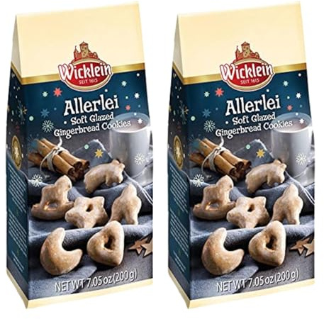 Wicklein Allerlei Soft Glazed Gingerbread Cookie Bag, 7.05 oz Pack of 2