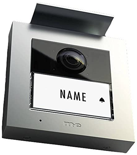m-e VS-21 S Vistasmart iP Videocitofono in alluminio rivestito argento, campanello con fotocamera e RFID, campanello con fotocamera, WLAN/LAN, video campanello di ingresso IP44