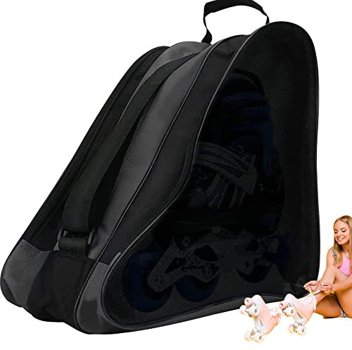 Atmungsaktive Aufbewahrungstasche für Skating-Schuhe Premium- und Modetaschen für Rollschuhzubehör Unisex Schlittschuhtasche für Frauen Männer und Erwachsene mit verstellbarem Schultergurt