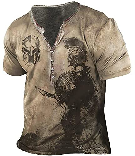 Camiseta Camiseta De Hombre Extragrande De Manga Corta con Estampado 3D De Algodón Vintage