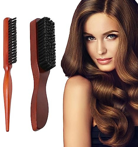 Redodo2 wildschweinborsten bürste, weiche Naturborsten, Bartbürste, Sleek-Bun-Bürste, Lotusholzbürsten, Bürstenset, großes und kleines Set