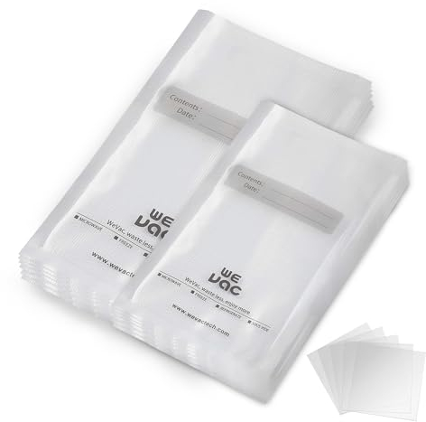 Wevac 200 Bags Vacuum Sealer Bags 15x20cm(100) and 20x30cm(100) Pre-Cut Bag for Food Saver, Seal a Meal, Commercial Grade, BPA Free, Heavy Duty, Great for Vac Storage, Meal Prep and Sous Vide Cooking