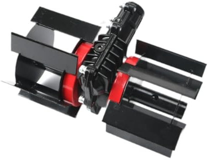 Ronyme Herramienta de cultivador rotativo, cultivador manual de jardín, herramienta de cultivador de suelo desmenuzador y desmalezador con deshierbe para, 34cmx15cm