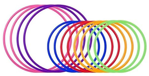 6PC Giochi Di Anelli Toss,Anelli Di Lancio In Plastica,Lancio Degli Anelli Per I Bambini,Cerchio Di Salto Gioco Giocattolo,Toss Game Booth Carnival,Giochi Di Pratica Di Velocità E Agilità,Kiuiom