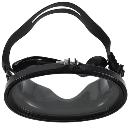 MAGICLULU Maschera da Sub Lente Singola Antiappannamento in Pvc e Vetro Temperato, Occhialini da Nuoto Ampia Visuale, Fascia Regolabile in Silicone per Adulti e Giovani, Protezione UV