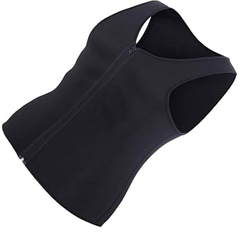 vreplrse Canotta in neoprene per allenamento da uomo che fornisce il sudore con supporto per schiena e addome per l'allenamento, gilet dimagrante, magliette a compressione per uomo
