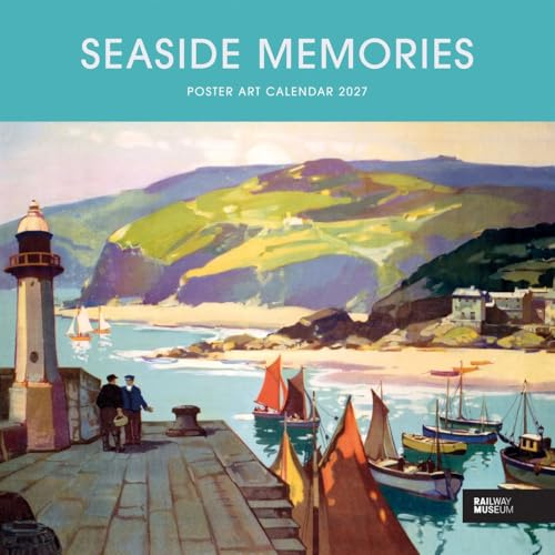 Carousel Worldwide Seaside Memories 2027 Väggkalender, 12-månaders kalender, nostalgiska kustscener