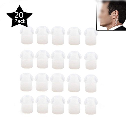 Pack de 20 Embouts d'écouteurs Champignon Blancs pour oreillette Talkie walkie Motorola Kenwood Baofeng, par Ltsstoreuk