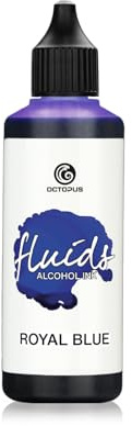 100 ml Fluids Alcohol Ink ROYAL BLUE, inchiostro ad alcool per Fluid Art, argilla polimerica e Resin Art, blu