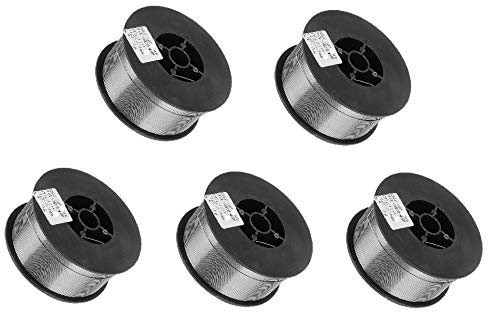 FVLFIL E71T-GS Flux CORE Lot de 5 rouleaux de fil fourré 0,8 mm MIG/MAG Sans gaz 1 kg