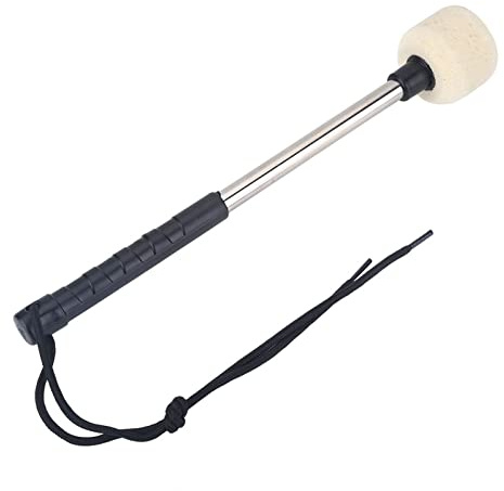 Trumklubba, bastrummaklubba med pinnullfilthuvud och rostfritt stål, halkfritt grepp Xylofon Marimba trumstick Musikaliskt slaginstrument
