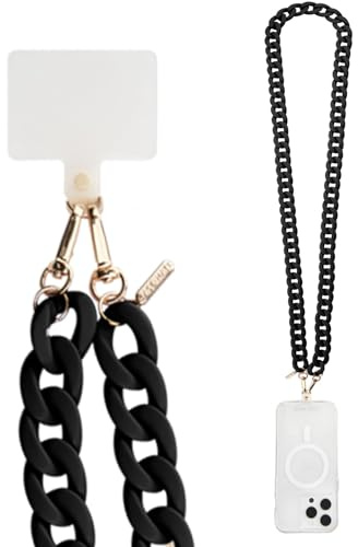 Case-Mate Crossbody Phone Lanyard / Chain [Works with All Phones] Hands-Free Strap - Cell Phone Charm - Neck Chain Holder for iPhone 17 Pro Max / 16 Pro Max / 15 Pro Max / 14 / 13 / S26 Ultra - Black