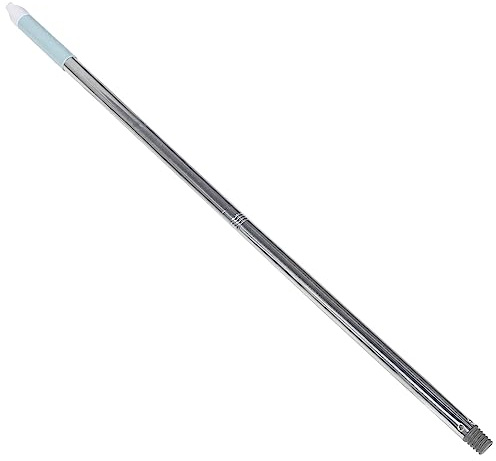 OSALADI Stainless Steel Broom Handle Replacement 32.67 Inch Floor Cleaning Stick with Plastic Grip for Indoor Sweeping and Mop Handle Accessory