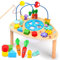 oathx 6-in-1-Aktivitätstisch ab 1+ Jahr, Babyspieltisch Kinder-Motoriktisch Montessori-Holzspielzeug ab 12+ Monate, Kleinkindgeschenke für Jungen und Mädchen zum 1. Geburtstag Sortierspielzeug