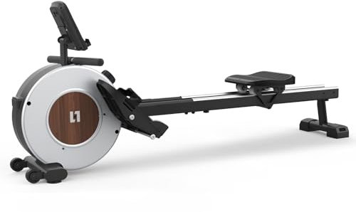 Rudergerät für Zuhause, Magnetrudergerät mit 16 einstellbaren Widerstandsstufen, LCD-Display, platzsparende vertikale Aufbewahrung