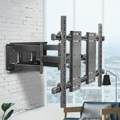 Tv-monteringsstativ TV-väggfäste - TV-fäste Dubbel svängbar ledad lutning 6 armar, for de flesta 70-120 tums platt LED/4K TV