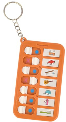Tabla de recompensas con pegatinas portátiles para niños, miniplan visual de rutina con llavero, tabla de tareas de bolsillo para mochilas y mochilas escolares, protocolo interactivo de comportamiento