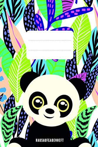 Hausaufgabenheft: Panda - für Tierfreunde - bunt - mit Stundenplan, Notenübersicht und Terminplaner - für 1 Schuljahr - ca. DIN A5 - glänzendes Softcover