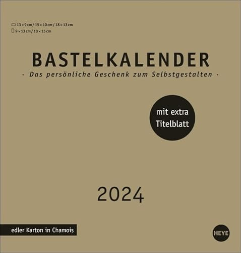 Calendrier 2024 de qualité supérieure, doré, moyen, vierge, pour bricolage, avec reliure à spirales et calendrier mensuel, calendrier photo et bricolage 2024.
