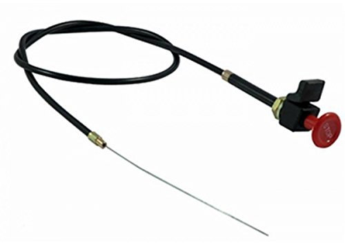 Ama Tirante Stop Motore Completo di Guaina - Cavo Lunghezza 1200 mm con Pomello Rosso e Leva d'Arresto per Officina e Agricoltura, Made in Italy