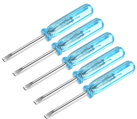 sourcing map 5 Stk Mini- Schlitzschraubendreher, 2,0mm Flachkopf, 45mm Länge für die Reparatur kleiner Geräte