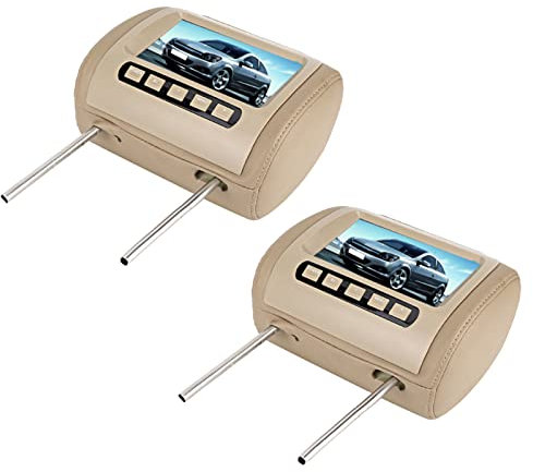 Poggiatesta per Auto Lettore, Poggiatesta per Lettore Auto, Attrezzatura Audiovisiva per Auto 2 Pezzi Universal 7 In Hd Poggiatesta per Auto Lettore Video LCD Controllo Wireless Mp5 Display