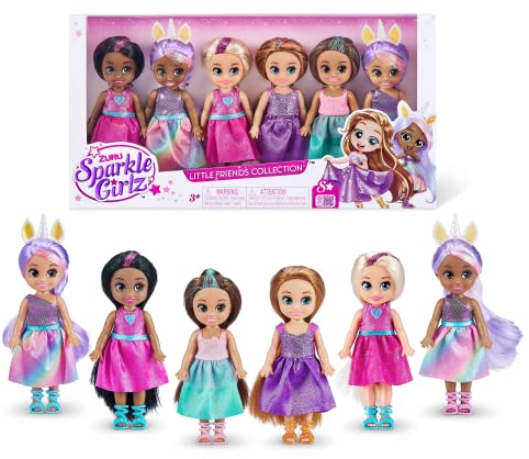 Sparkle Girlz Princess, poupées de Mode à Collectionner, poupées à Habiller de Princesse (Lot de 6), 6 Pack
